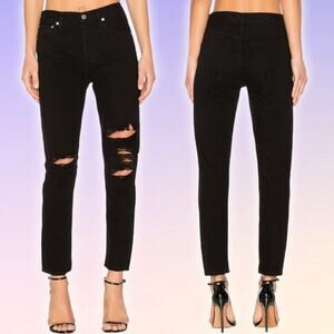 AGOLDE Jamie High Rise Classic Sz 25 Ripped Distressed Detail